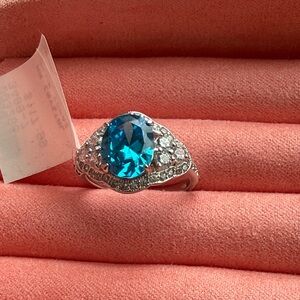 Sterling Silver and Blue topaz Ring